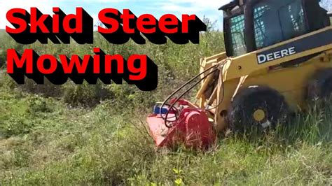 mowing a park with skid steer|skid steer for mowing.